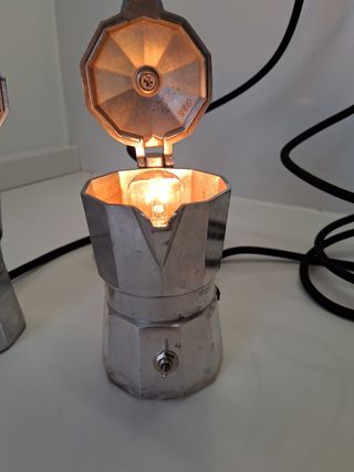 Coppia  Vintage Moka Lampada - Caffettiera piccola