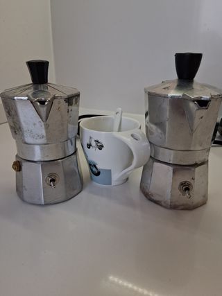 Coppia  Vintage Moka Lampada - Caffettiera piccola