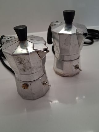Coppia  Vintage Moka Lampada - Caffettiera piccola