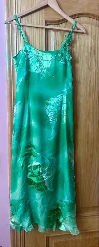Vestido fiesta verde un solo uso