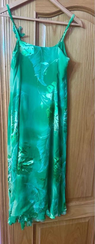 Vestido fiesta verde un solo uso