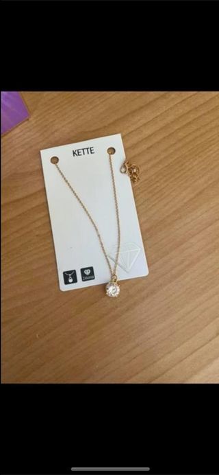 Collana oro con zircone bianco