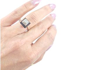Anillo Art-decó oro 18k - Ónix Diamantes