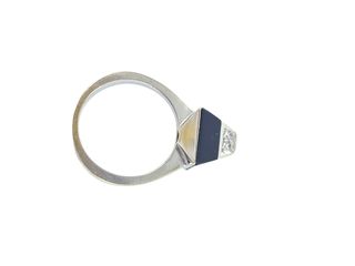 Anillo Art-decó oro 18k - Ónix Diamantes