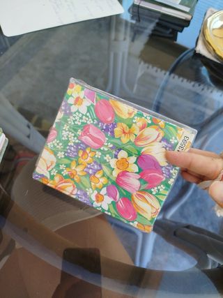 Caja notas floral vintage