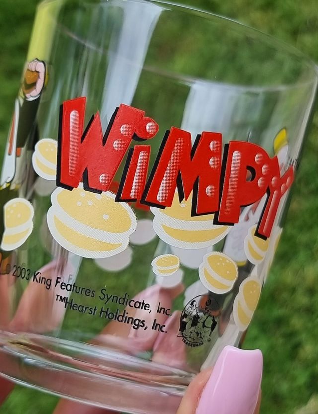 Bicchiere vintage nutella ferrero Wimpy anni 2003