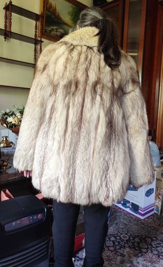 Chaquetón de piel  zorro plateado