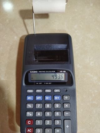 CASIO HR-8BGYB Calculadora Impresora