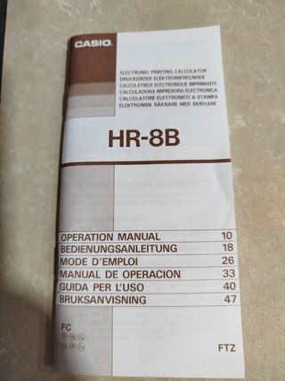 CASIO HR-8BGYB Calculadora Impresora
