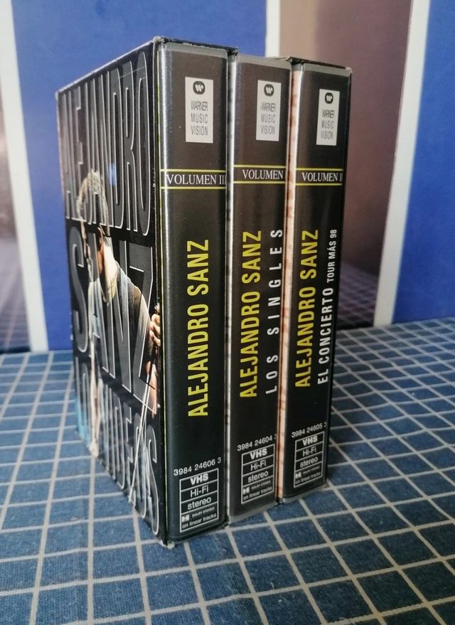 3 VHS ALEJANDRO SANZ ORIGINALES
