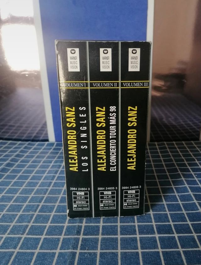 3 VHS ALEJANDRO SANZ ORIGINALES