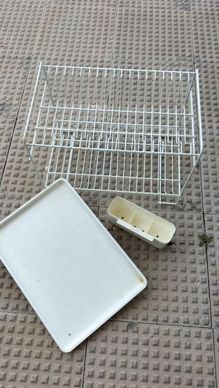 Escurridor platos 2 niveles blanco