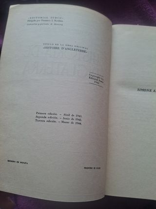 Dos libros de historia de España e Inglaterra