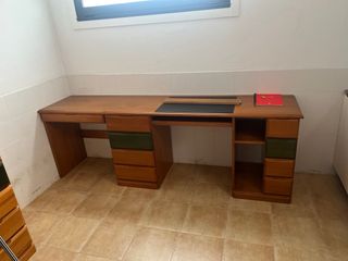 Escritorio madera - marrón, verde