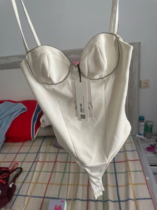 Body blanco c/etiqueta - Talla S