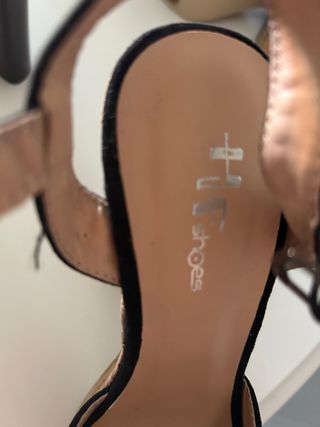 Sandalias tacón corcho negras