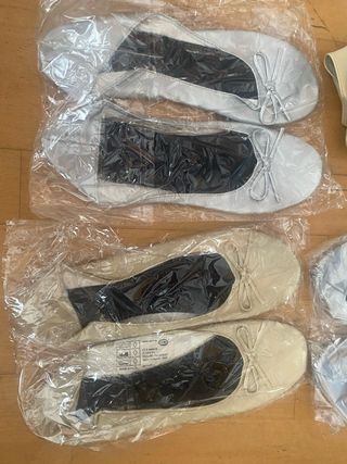 Bailarinas plegables dorado plata Varias tallas