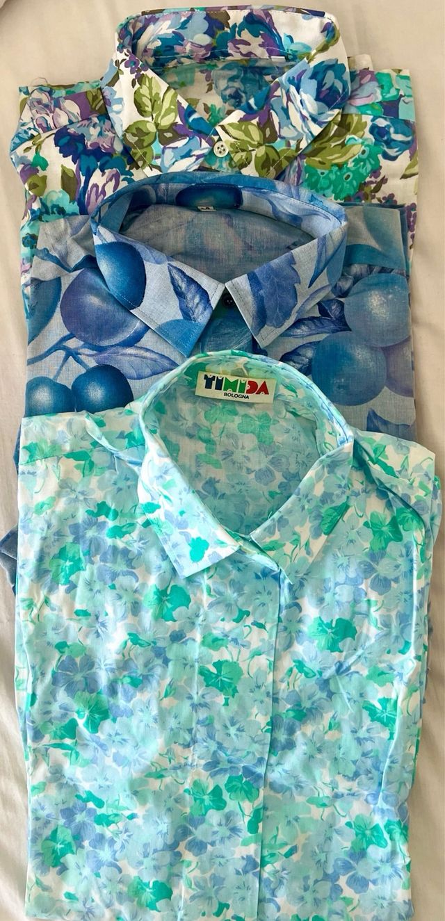 Pacchetto di 3 camicie donna 100% cotone NUOVE