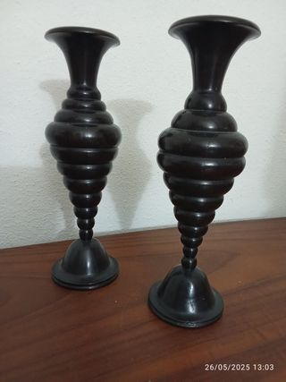 Jarras Madeira Pau Preto - 2 peças