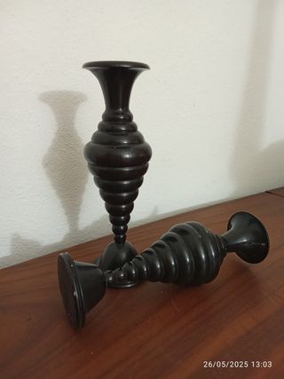 Jarras Madeira Pau Preto - 2 peças