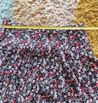 Falda pantalón Zara flores multicolor - Talla XL