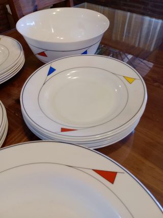 Vajilla Arcopal multicolor