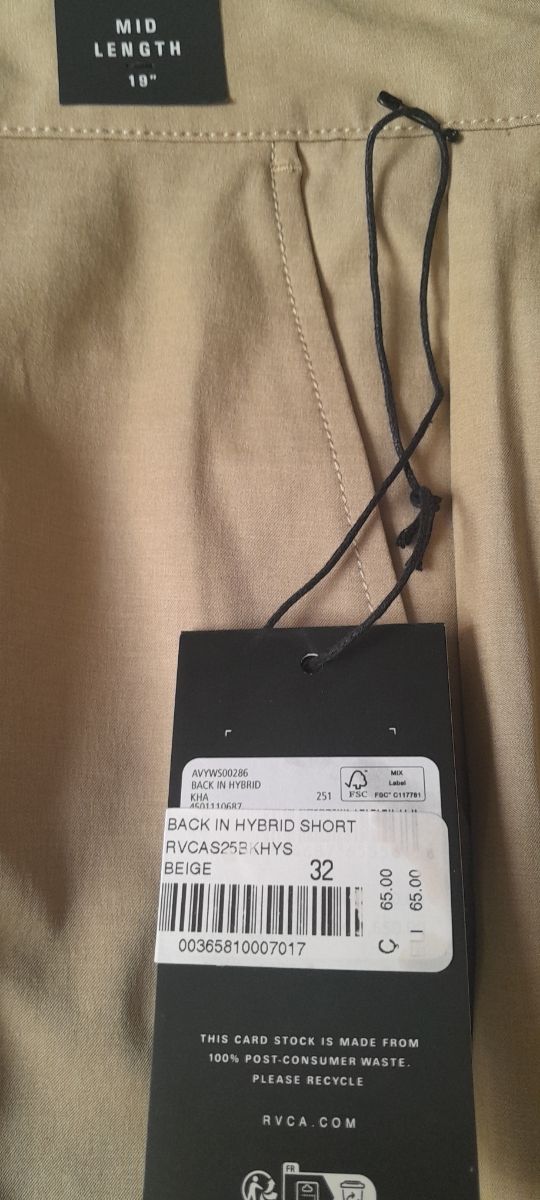 RVCA Pantalones Cortos Beige - Talla 32
