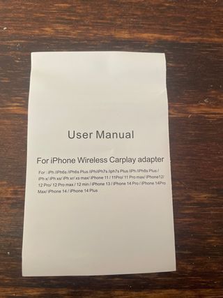 Adaptador inalámbrico CarPlay iPhone