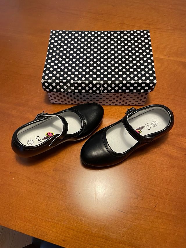 Zapatos niña, negros, talla 27