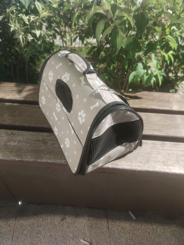 Transportín mascotas gris