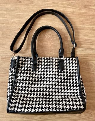 Bolso mujer blanco y negro