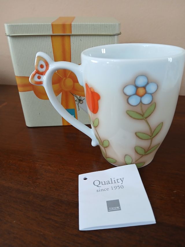 Tazza Thun nuova con farfalla