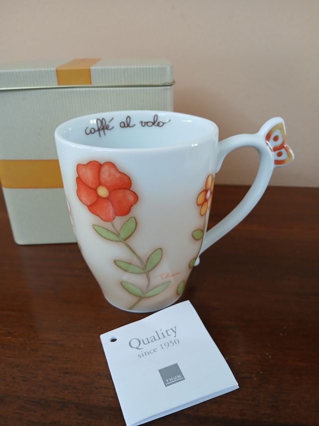 Tazza Thun nuova con farfalla