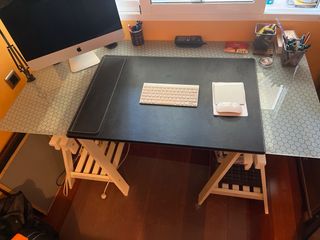 Mesa cristal ikea - Escritorio blanco