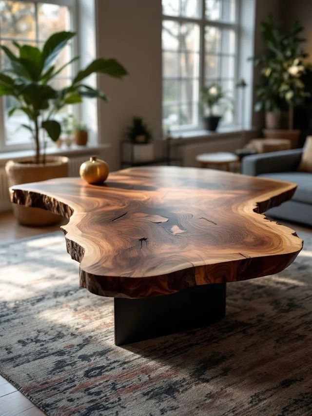 Mesa madera maciza - Estilo natural