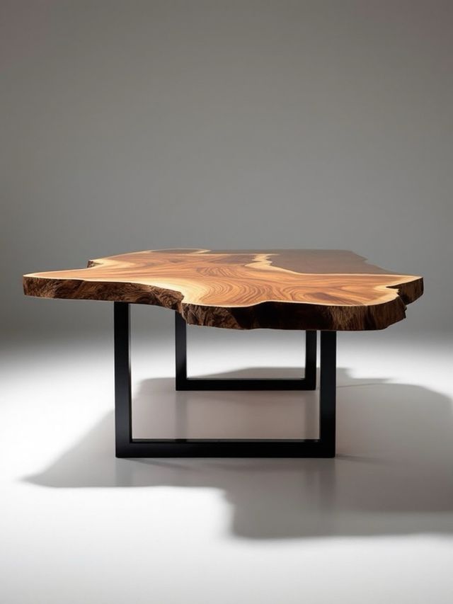 Mesa madera maciza - Estilo natural