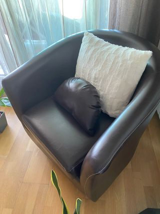 Sillón marrón polipiel - Diseño