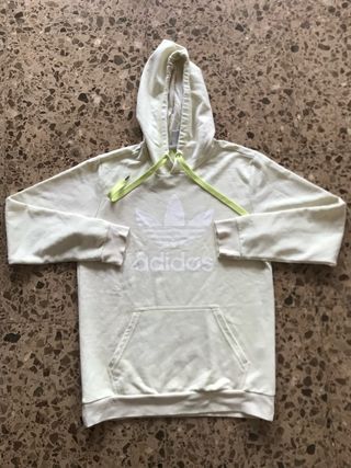 Sudadera Adidas beige c/ capucha