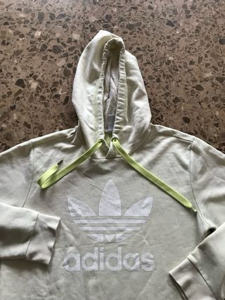 Sudadera Adidas beige c/ capucha