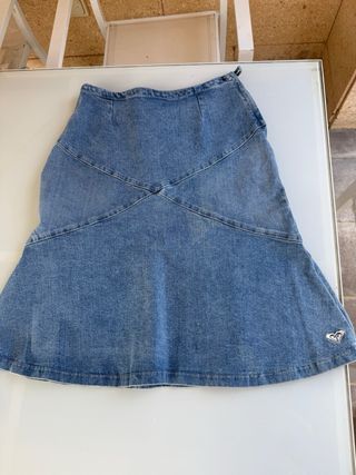 Falda vaquera Quiksilver azul