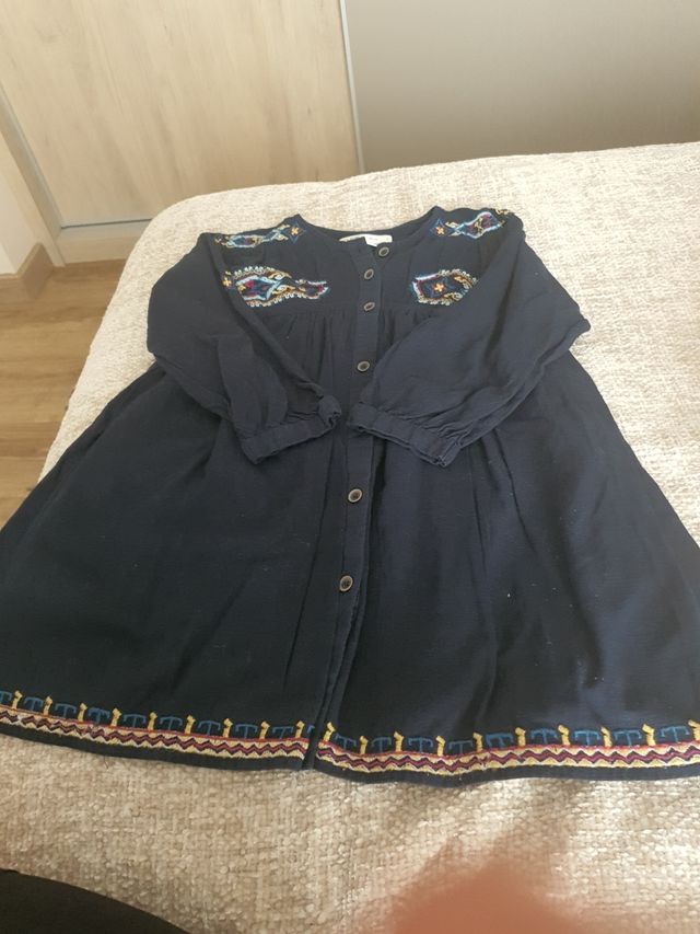 Vestido niña bordado - Zara