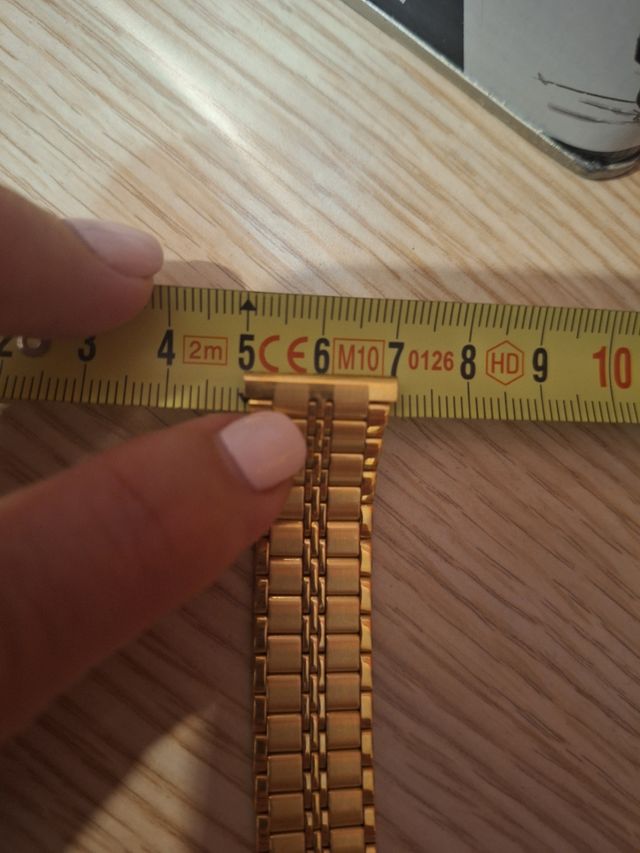 Correa reloj dorada y plateada