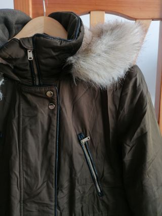 Parka verde con forro de borrega