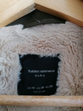 Parka verde con forro de borrega