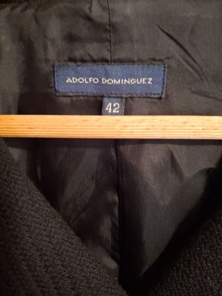 Chaqueta Adolfo Domínguez negra - talla 42