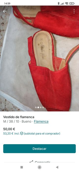 Traje Flamenca Rojo-Blanco T.M