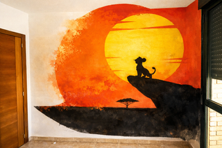 MURALE INFANTILE PER DISEGNO A MANO SU PARETE