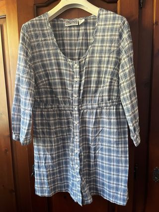 Camicetta quadretti blu-bianco L/XL