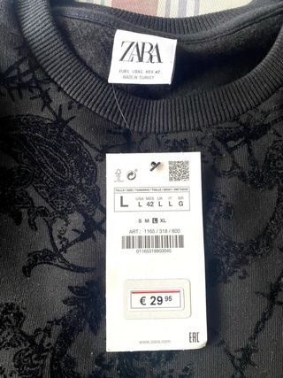 Jersey ZARA negro - Talla L - Nuevo