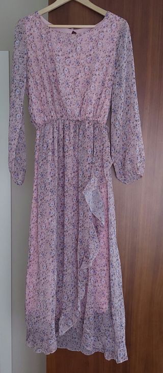 Vestido largo de manga larga